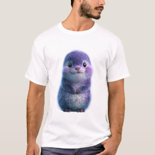 Adorable Purple Furry Creature Portrait Men T-Shirt