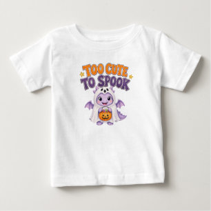 Adorable Purple Ghost Dragon Baby Halloween T-Shirt