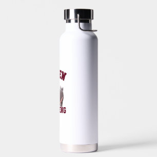 Adorable QUEEN MOO DENG Mum Baby Hippo Princess Ch Water Bottle