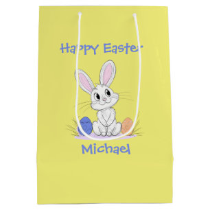 🐇🥚 Adorable Rabbit & Colourful Eggs🐇🥚  Medium Gift Bag