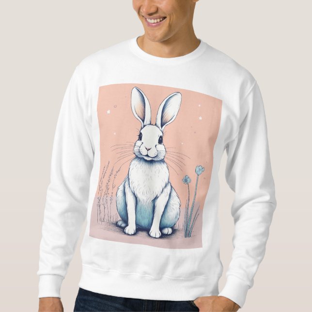 Adorable Rabbit Design Full-Sleeve T-Shirt for all Sweatshirt (Front)