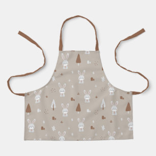 Adorable Rabbit Kids Pattern Apron