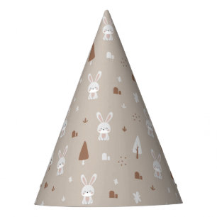Adorable Rabbit Kids Pattern Party Hat