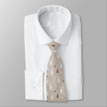 Adorable Rabbit Pattern Neck Tie