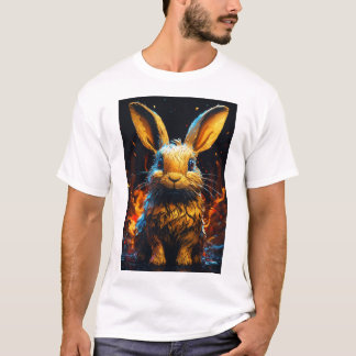 Adorable Rabbit Print Tshirt. T-Shirt