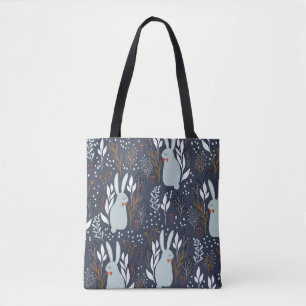 Adorable Rabbits: Forest Seamless Pattern Tote Bag