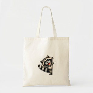 Adorable Racoon Christmas Peek - Cute Holiday Gif Tote Bag