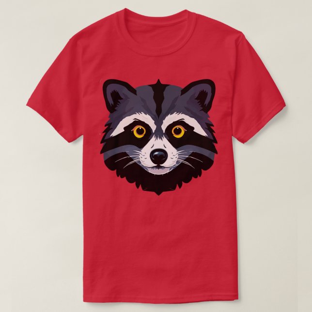 Adorable Racoon Comic Cameo T-Shirt (Design Front)