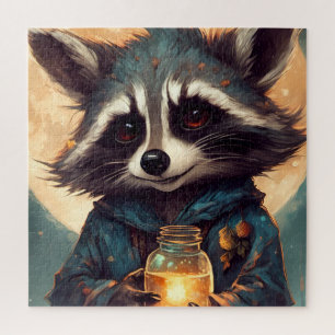 Adorable Racoon With a Magic Potion Jigsaw Puzzle