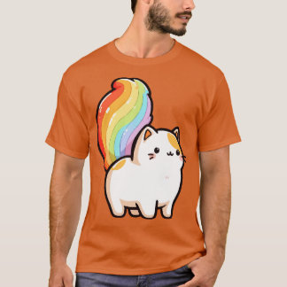 adorable rainbow cat tail T-Shirt