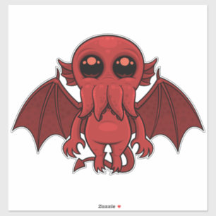 Adorable Red Cthulhu Sea Monster