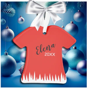 Adorable Red Dress-Shaped Ornament