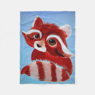 Adorable Red Panda Fleece Blanket
