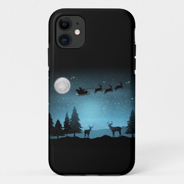 Adorable Reindeer At Night Case-Mate iPhone Case (Back)