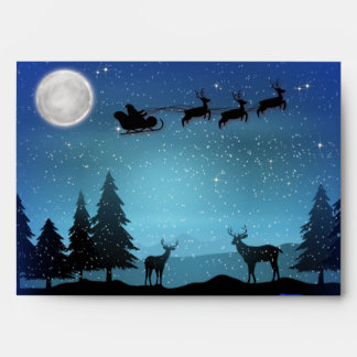 Adorable Reindeer At Night Envelope
