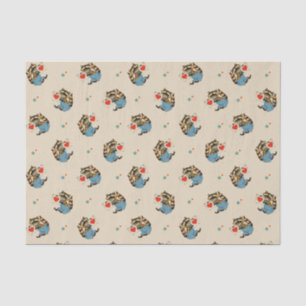 ADORABLE RETRO RACCOON W/ VALENTINE Tissue Paper