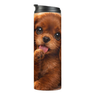 Adorable Ruby Cavalier Spaniel Thermal Tumbler