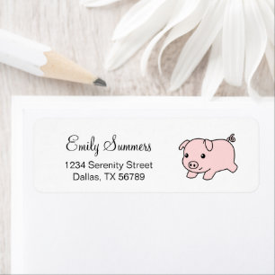 Adorable Running Piglet Pig