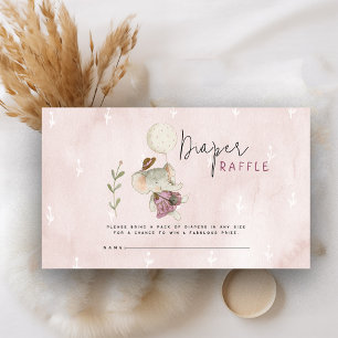 Adorable Rustic Boho Baby Shower Elephant Enclosure Card