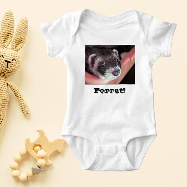 Adorable Sable Ferret Photo Baby Bodysuit (Adorable Sable Ferret Photo Baby Bodysuit)