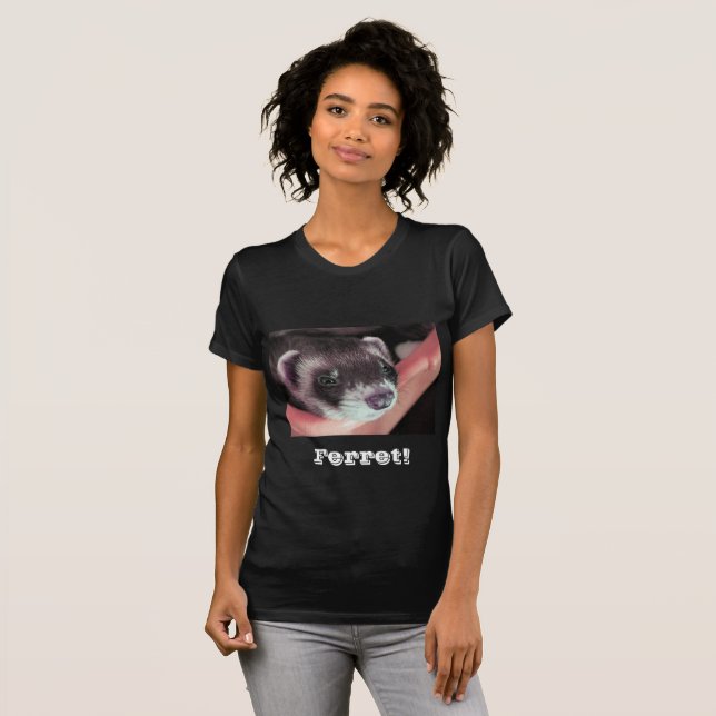 Adorable Sable Ferret Photo T-Shirt (Front Full)