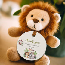 Adorable Safari Baby Shower Thank You Favour Tag