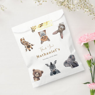 Adorable Safari Forest Animals Birthday  Favour Bags