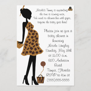 Adorable Safari Mum to be Baby Shower Invitation