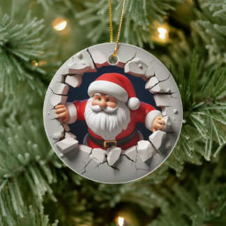 Adorable Santa Claus 3D Christmas Ornament