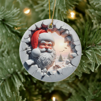 Adorable Santa Claus 3D Christmas Ornament