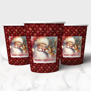 Adorable Santa Rudolph Cups for Kids Christmas