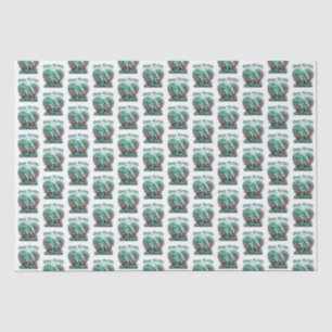 Adorable "Say Krill" Whale Family Portrait Tissue Paper