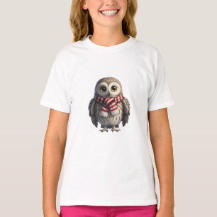 Adorable Scarf Owl Kids T-Shirt
