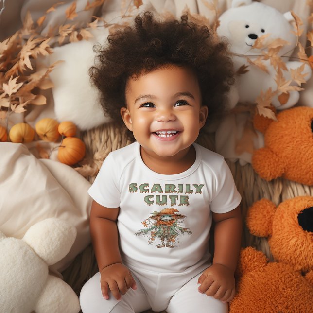 Adorable "Scarily Cute" Halloween Baby Bodysuit (Adorable Scarily Cute baby bodysuit)