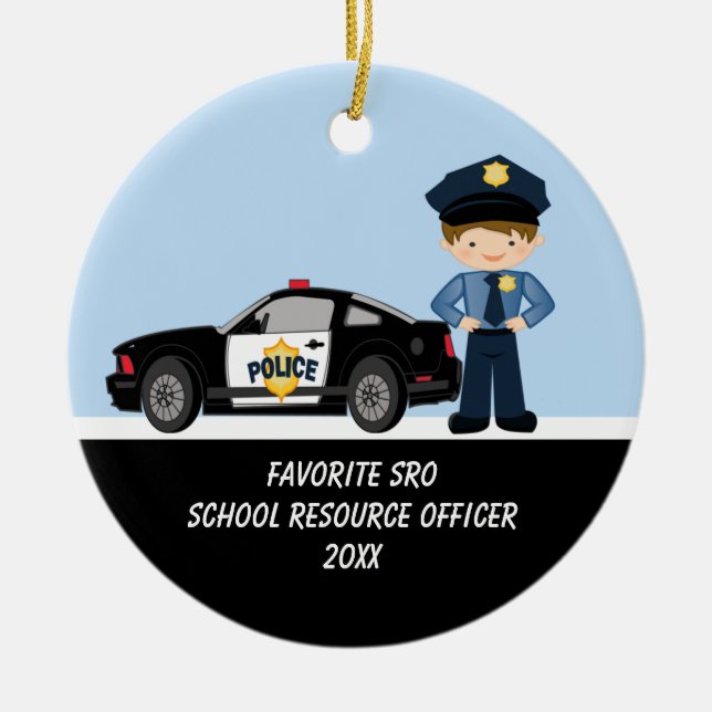 Adorable School Resource Officer Ornament (Front)