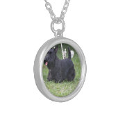 Adorable Scottish Terrier Silver Plated Necklace (Front Left)