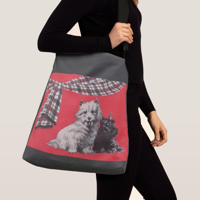 adorable Scottish terriers Crossbody Bag (Close Up)