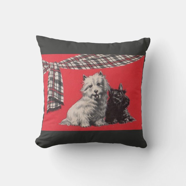 adorable Scottish terriers print Cushion (Front)