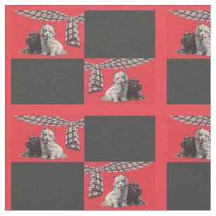 adorable Scottish terriers print Fabric