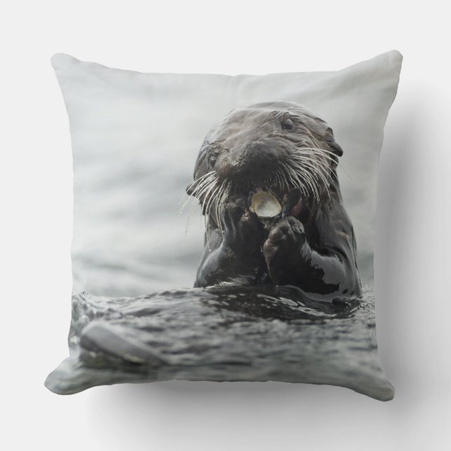 Adorable Sea Otter Cushion (Front)