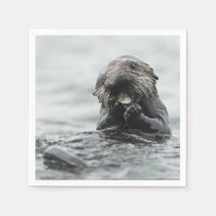 Adorable Sea Otter Napkin