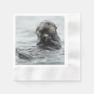 Adorable Sea Otter Napkin