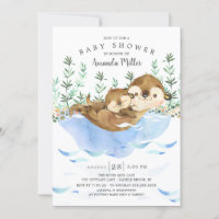 Adorable Sea Otter Neutral Baby Shower