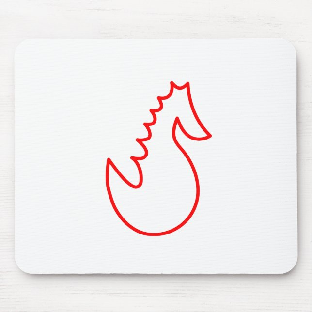 Adorable Searhorse Mouse Pad (Front)