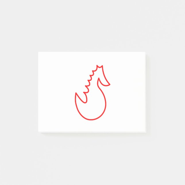 Adorable Searhorse Post-it Notes (Front)