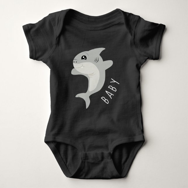 Adorable Shark Baby Bodysuit (Front)