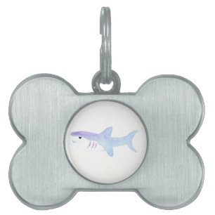 Adorable Shark Pet Name Tag