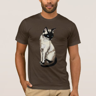 Adorable Siamese Cat Art for Cat-fanciers Apparel T-Shirt