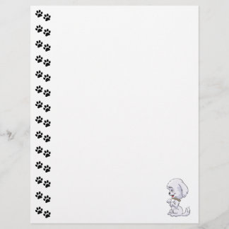 Adorable Sitting Up Puppy  Letterhead