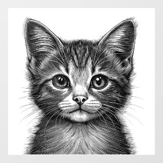 Adorable Sketch of Young Cat